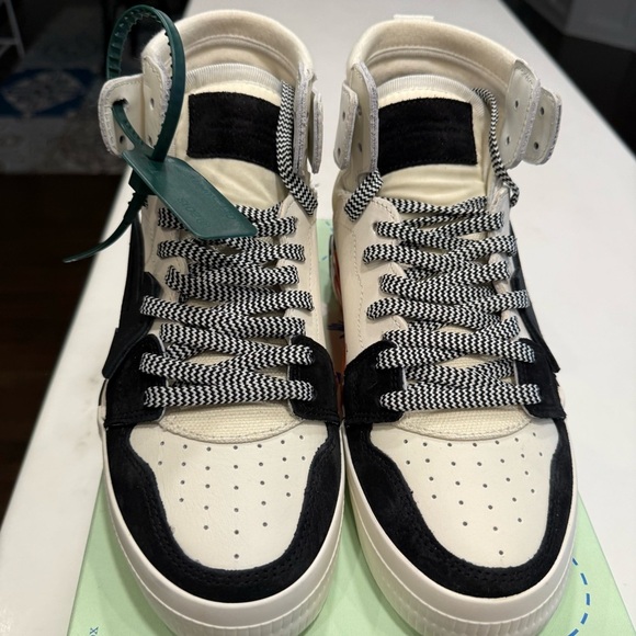 Off-White Vulcanized High Top Floating Arrow iWhite/Black/Red Size US M5/W7 EU38 - Picture 14 of 14